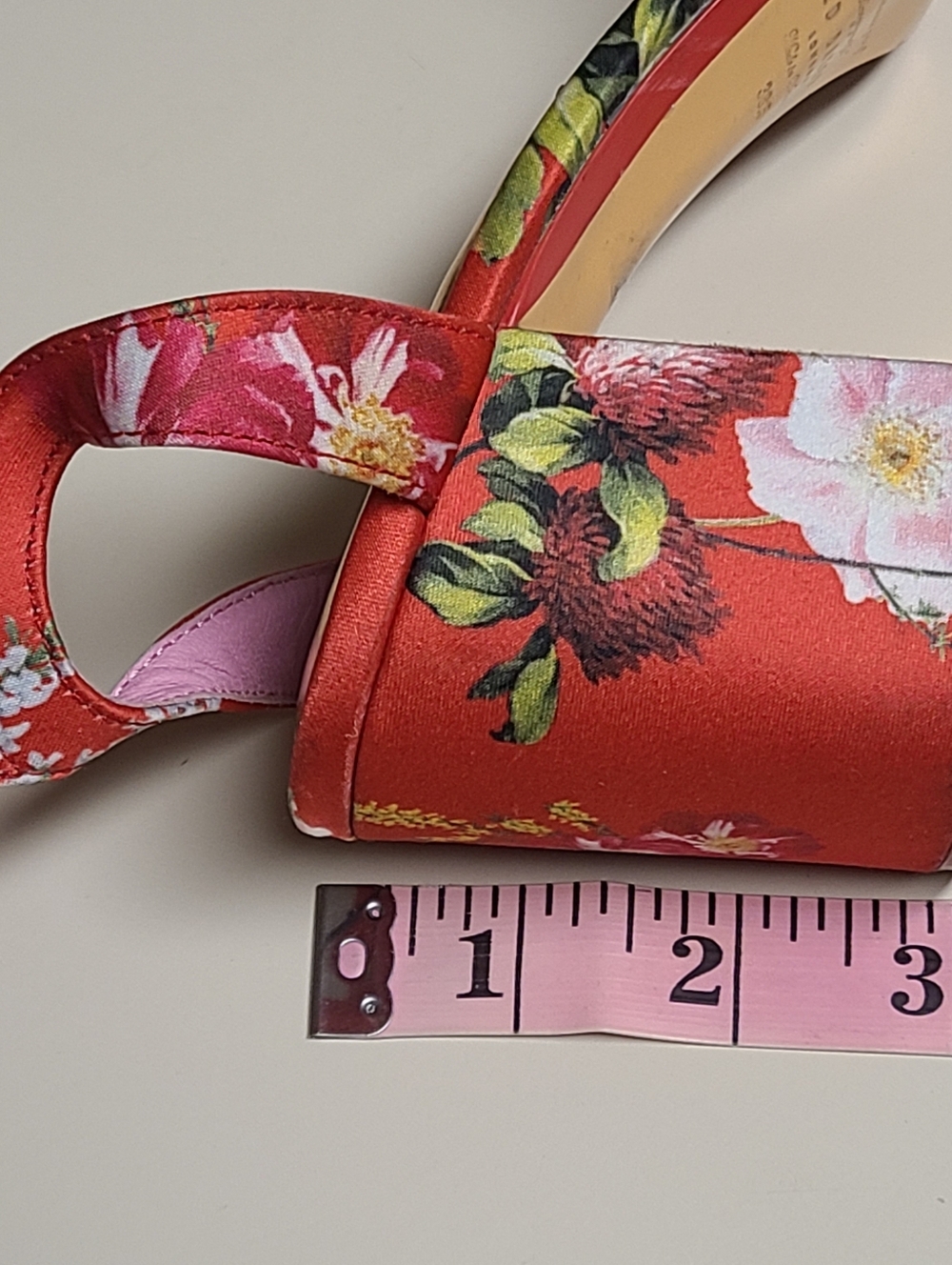 Ted Baker Rozie Floral Satin Berry Sundae sandals size 38 1/2 - Picture 11 of 11